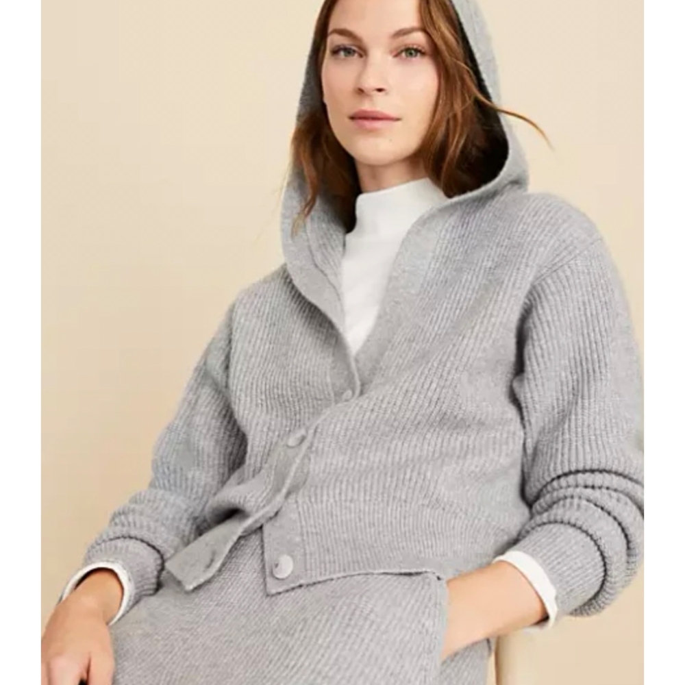 Lou & Grey Signaturesoft Hooded Pocket Cardigan & Matching Wide Leg Pant Set
